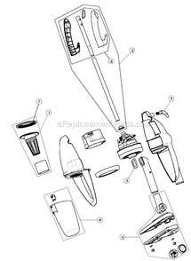 Page A Diagram and Parts List for M083975  Dirt Devil Upright Vacuum